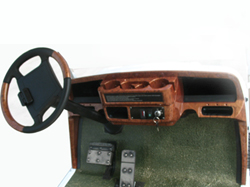 Wood Finsish Dashboard and Steering Wheel