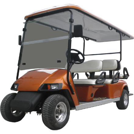 LS2044KSF--6 seater electric golf cart with jumper seat