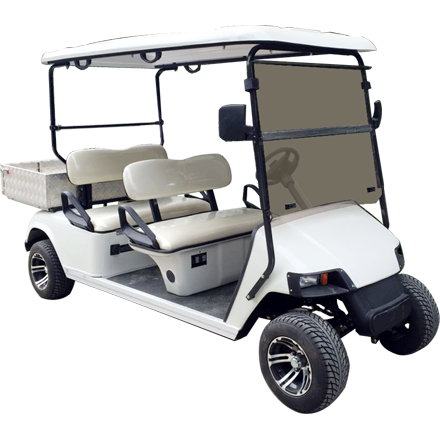 LS2044H--4 passenger electric utility golf cart with cargo bed