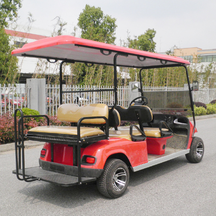 LS2024KSZ--4 person electric golf cart with flip flop seat