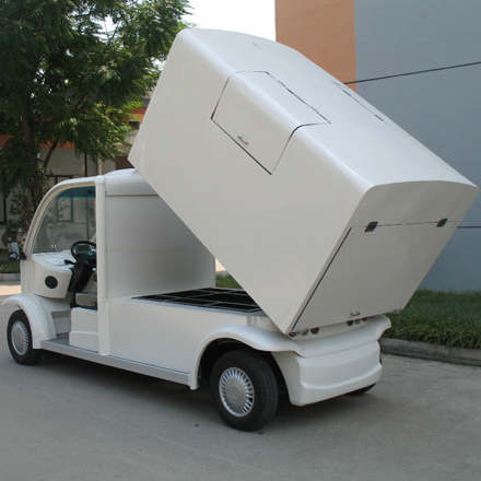 LS6062XJ--small electric trash truck with rear dump box