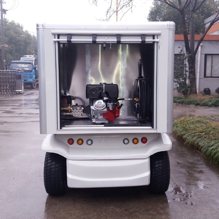 LS6062HFXCT-electric refuse truck with high pressure water cleaner