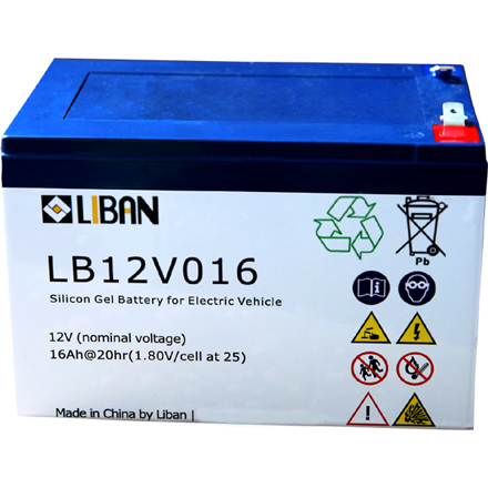 LB12V016--12V 12AH E Bike Battery, VRLA Gel battery