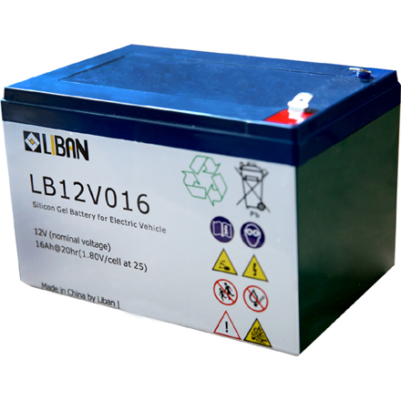 LB12V016--12V 12AH E Bike Battery, VRLA Gel battery
