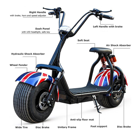 LM101 -- Single Seat Electric Citycoco Scooter