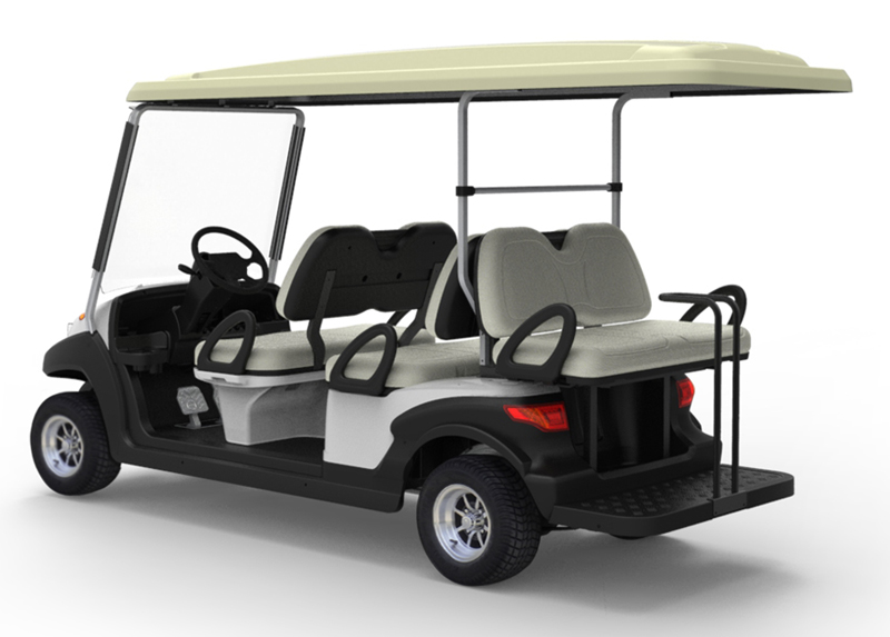 EG204AKSF-- Six Person Fancy Shuttle Electric Golf Cart